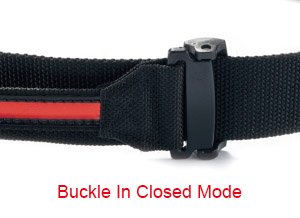How to adjust swing belt - Step 1 - 1. Push down to close the slide buckle.